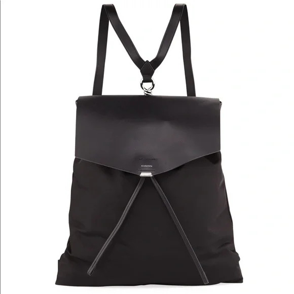 All Saints Nilo Nylon Backpack AllSaints Nylon Shoulder Bag - Black Crossbody Bags  main image 4